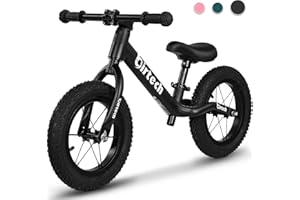 Hello-5ive 12" Balance Bike for 2, 3, 4, 5 Year Old Boys and Girls, Lightweight Nylon Frame Toddler Training Bike No Pedal Bikes for Kids with Adjustable Seat and Air Tires