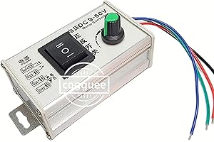COGGUEE DC Motor Speed Controller 9-60V 12v 24v 1000w for electric motor drill speed regulation equipped with reversible protection