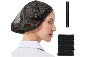 OSUWLSI 60pcs Capuchons Cheveux Jetable,Charlottes Jetables Bonnet Douche Protection Cheveux Plastique, Respirants et Résistants