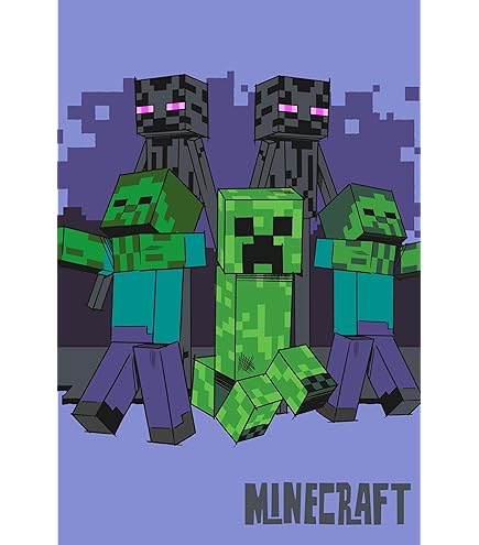 Offizielle Minecraft Creeper Decke - Flauschige Kuscheldecke 150x200 Cm Für Gamer