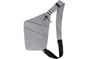 Zercart Anti Theft Sash Sling Crossbody Bag - Flex Chest Bag for Men & Women - Lightweight Satchel for Daily Use, Hiking, Fishing, Camping, Biking