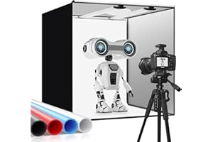 SEDGEWIN Photobox Fotostudio, 40x40x40 cm Tragbares faltbares Fotolichtbox Lichtzelt mit 2 LED Beleuchtung 48W Hoher CRI95 +,4 Hintergründe 1 Farbfilter Lichtwürfel für die Produktfotografie Fotostudio Set