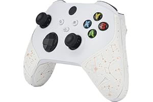 Verbessern Sie Ihr Spielerlebnis mit Shadow Boolt Controller-Griffen, Multi-Texture, Schweißabsorption, vorgeschnittenem Griffband, kompatibel mit XSX & XSS-Controller (weiß und gold)