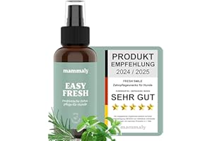 ‎MAMMALY mammaly Dentalspray für Hunde & Katzen - Zahnpflege in unter 2 Minuten - Perfekte Alternative zu Zahnpasta - Mundspray gegen Maulgeruch und Zahnstein - unterstützt Zahnreinigung - 100ml (Jahresvorrat)