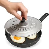 CHEFZOCO Lid for pans and pots, multi-purpose lid pans, anti-splash lid, design with ergonomic handle, kitchen accessory, sta