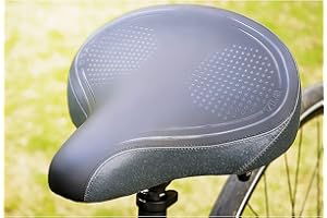 YLG Oversized Comfort Bike Seat for Casual Bike Rider - Large Bicycle Saddle Firm Cushioning for Women Men, Bike Accessories for Adult/MTB/Schwinn/Beach Bike