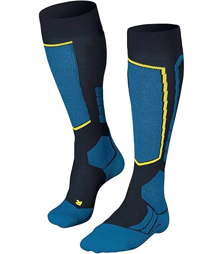 FALKE SK4 Energizing Light Chaussettes De Ski Compression - Rembourrage Léger, Laine Mérinos, Respirantes, Tailles 35-42