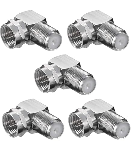 Lot De 10 Fiches F Coudées à 90° 7.5 Mm - Connecteurs Rapides Pour Câble Antenne Satellite
