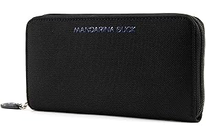 Mandarina Duck Md20 Portafoglio Portmonetka damska, czarny - czarny Black - 10x21x28.5 cm (B x H x T)