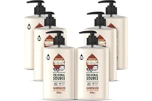 Original Source Coconut and Shea Butter Handwash with 100% Natural Fragrance, Vegan Handwash, Antibacterial, Natural Moisturisers, Multipack of 6 x 300 ml