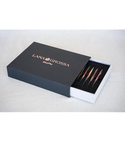 Lana Grossa Stricknadelset ‚Alcantara‘ – 4 Paar Rundnadeln Aus Holz, Inkl. Zubehör