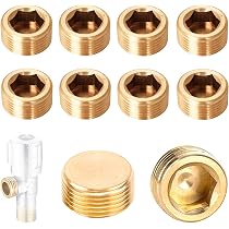 16-teiliges Messing-Sechskant-Stopfen-Set – 1/8, 1/4, 3/8, 1/2 Zoll, Männlich + Weiblich, Mit Dichtungen Und Teflonband