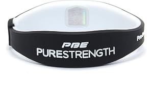 PBE Power Balance Energy® Sport Silicone Infused Negative-Ions Wristband Mental Performance, and Increased Energy Small, Medium or Large (Black/White, L)