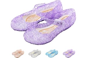 SANGYN Girls' Princess Dress Up Shoes with Sparkly Glitter for Cosplay, Dancing & Birthday Parties