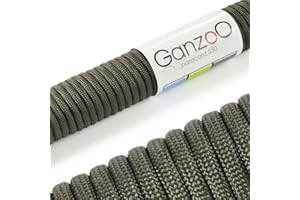 Ganzoo Paracord 550Ã‚ Universal Survival Rope Made of Tear-Resistant Parachute Cord Nylon, 550 lbs, Total Length 31Ã‚ Meters (100Ã‚ ft) Fern Green by Ganzoo