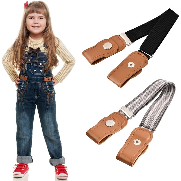 Lot De 3 Ceintures élastiques Sans Boucle Pour Enfants – Réglables 53-90 Cm Pour Pantalons, Jeans, Robes