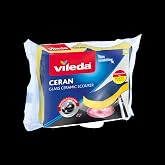 Vileda 153104 Ceramic Hob Sponge for Induction and Ceramic Hobs, Set of 2, Other, Multicoloured, 19 x 14 x 5.4 cm, Pack of 2