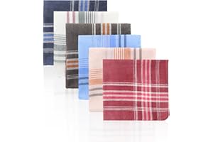 CENH Stofftaschentücher Herren 12 Stück Stofftaschentücher Set Wiederverwendbar Baumwolle Taschentücher Stoff Geeignet Für Hochzeiten Und Feiern (36 X 36cm)