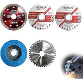 115 Cutting Disc, 5 Pieces 115mm Cutting Disc Metal Cutting Disc for 22.3mm Hole Angle Grinder Discs for Cutting Metal, Stone