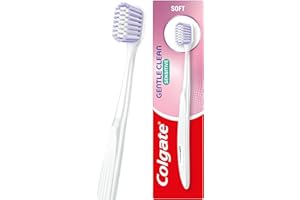 Colgate Gentle Clean Sensitive Toothbrush – Soft Toothbrush – Wide Head Cleans More Surface Area – high Density tufting for a Gentle Clean – Soft Tapered bristles to Clean Between Teeth
