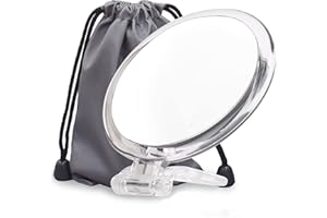 B Beauty Planet Miroir Grossissant x 20,15,2 cm Miroir Double Face,Miroir de Courtoisie Pliable avec Support, pour Le Maquillage,L'épilation et L'élimination des Points Noirs
