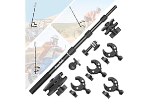 Maectech Support de Caméra Moto pour Insta360 X5/X4/X3 Fixation de Manivelle pour GoPro Montage de Vélomoteur pour DJI Osmo Action Accessoire pour Insta360 X5