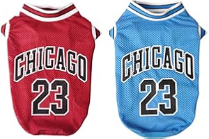 SVVOOD Hunde-Basketball-Trikot, Kleidung, Jungen Mädchen, Haustier-Weste, niedliches Outfit, Sommermode, Baumwoll-T-Shirt, für große Hunde, mittelgroße und kleine Chihuahua, Yorkies, Blau + Rot, 4XL