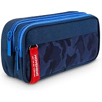 Trousse Scolaire Triple Dragons - 3 Compartiments à Fermeture Éclair, 22x3x12 Cm, Polyester