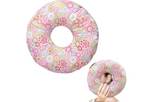 Hojalis 10 Inch Donut Pillow for Side Sleepers With Ear Hole - O-Shaped Ear Guard With Invisible Zipper for Releasing Pain, Inflammation, Pressure Sores
