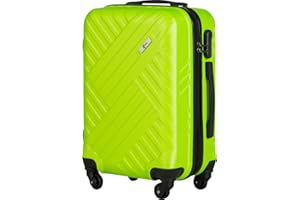 Xonic Design Reisekoffer - Hartschalen-Koffer mit 360° Leichtlauf-Rollen - hochwertiger Trolley mit Zahlenschloss in M-L-XL oder Set (Grün, M)