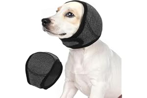 SNBUHA Cache-Oreilles pour Chien, Réglable Bonnet Douche Chien, Couverture d'oreille pour Chiens Garder Au Chaud et Protéger Contre Le Froid,Toilettage,Bain et Natation (Gris, M)