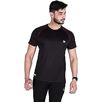 Big Button Men's Solid Dynamic Dry Sports Tshirt