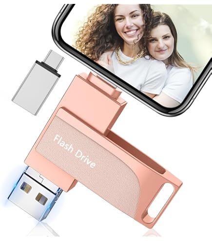 Chiavetta USB 4 In 1 128GB | Per IPhone/iPad/Android/PC | Plug-and-Play Senza App | Backup Foto E Video