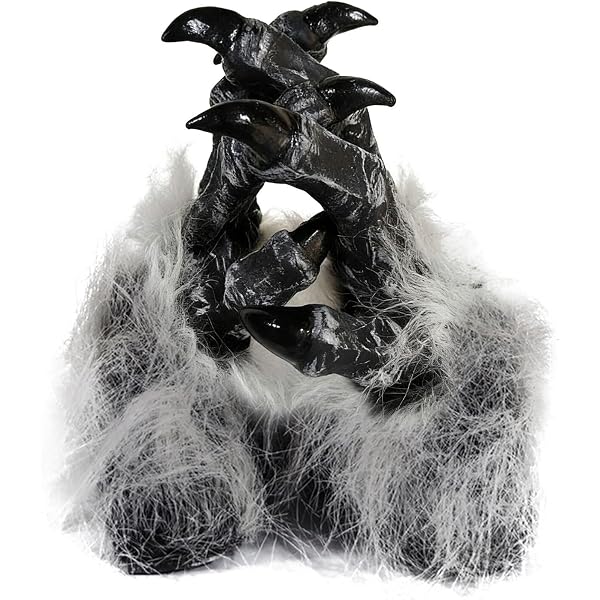 perchten handschuhe MIMIKRY mit Fell und Krallen für Bestie Dämon Werwolf Krampus Krallenhand Klauen Dämon Monster Spielzeug CARELINE Pflegeshop | Nitril-Handschuhe Farbe:coral e:category-retail-product-code:RIRE_TK