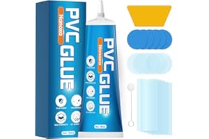 Nanoxa Air Mattress Patch Kit, Waterproof Transparent Hot Tub Repair Kit, Vinyl Pool Patch Repair Kit, Inflatable Pool Repair Kit for Air Bed, Inflatables, Swimming Ring, Bounce House, Tent-80ML