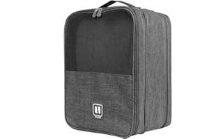 QIUPFGUT Reise Schuhtasche, Tragbare Schuhtasche, Golfschuhtasche, Wasserdichter Schuhbeutel Organisator, Verwendet für Reisespeicher, Staubdichte Lagerung, Koffer, Trolley Fall, Hängende Tasche(grau)