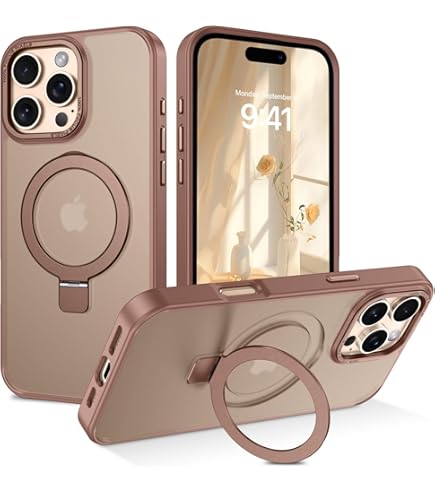 Nicekool Magnétique Coque Pour IPhone 16 Pro, Compatible MagSafe Anti Jaunissement Rayures Protection Antichoc Coque, Étui Housse Téléphone Mate Irisée Arrière Givrée, Fluorescente Translucide