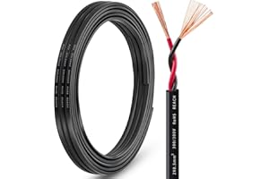 DARKGUARD Cavo Elettrico 2 Fili per Auto Rimorchio 0,5mm², 12V/24V Cavo Piatto per Rimorchio a 2 conduttori 5M, Flessibile Filo di Rame per Luci Caravan Camion LED Illuminazione