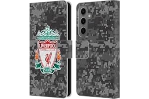 Head Case Designs Officially Licensed Liverpool Football Club Away Colours Crest Digital Camouflage Leather Wallet Case Compatible With Samsung Galaxy S25