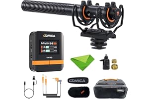 COMICA VM40 Professionelles Richtmikrofon, kabelloses 2,4-G-Supernieren-Kondensatormikrofon, universelles Kameramikrofon für Filmemacher, Vlogger – kabelloses Mikrofon für Kamera, Smartphone und PC