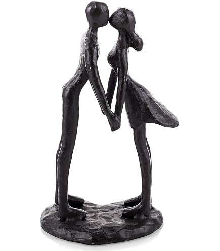 Joe Davies Romantik-Figuren: Verliebtes Paar Unter Regenschirm - Deko-Skulptur Für Zuhause