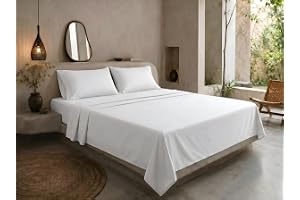 Yorkshire Bedding King Size Flat Sheet 100% Egyptian Cotton Bed Sheets 200 Thread Count Breathable and Fade Resistant Hotel Q