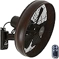 Lucci Air Wall Fan with Remote Control and Timer Fan Diameter 41 cm Steel Body and Shovel in ABS Power 50W Bronzo Brunito