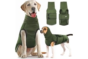 IECOii Dog Anxiety Calming Hoodie,Breathable Dog Anxiety Jacket Vest Coat for Thunderstorms,Fireworks,Vet Visits,Separation,Adjustable Doggy Hoodies for Noise Block & Ear Protection Recovery,Green,2XL