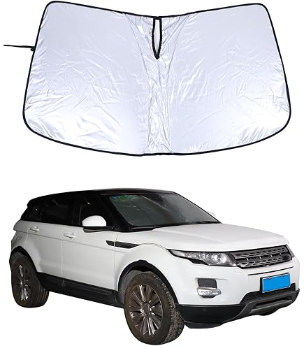 Pare-soleil Pliable Pour Range Rover Evoque L538 (2012-2018) - Tissu Argenté Anti-UV - Protection Tableau De Bord - Réduction Chaleur Intérieure - 5