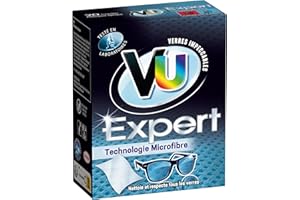 Miror VU Expert – Nettoyant Optique – 20 Lingettes – Lingettes Nettoyantes Lunettes Microfibre – Nettoie et respecte tous les verres