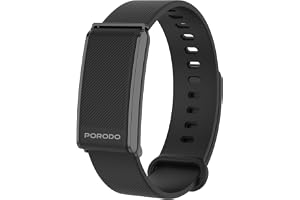 Porodo TRACKFIT Screenless Smart Fitband with Activity Tracker, IP68 Water Resistant, 30 Days Battery Life, Automatic Sleep Track, Blood Oxygen, Compatible with Android/iOS/Oplayer Smart Life (Black)