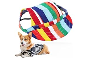 TBUQNZA Casquette de Baseball pour Chien,Casquette à visière pour Animal Domestique,Chapeau Sport Chien Réglable Sport de Plein Air Protection Contre Le Soleil Chapeau avec des Trous d'oreille pour Chien