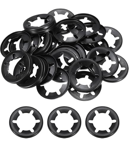 Clip Fissaggio 60 Rondelle Di Bloccaggio A Stella M10 - Acciaio 65Mn, Per Assorbimento Vibrazioni Rondelle Di Bloccaggio Con Dente