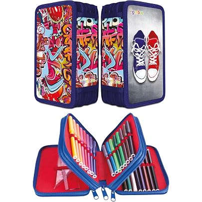 Doyomtoy Astuccio Avatar, Astuccio portatile a doppio strato,Astuccio per matite Avatar,Astuccio multifunzionale per bambini,Astuccio portatile per matite,Adatto per la casa l'ufficio e la scuola